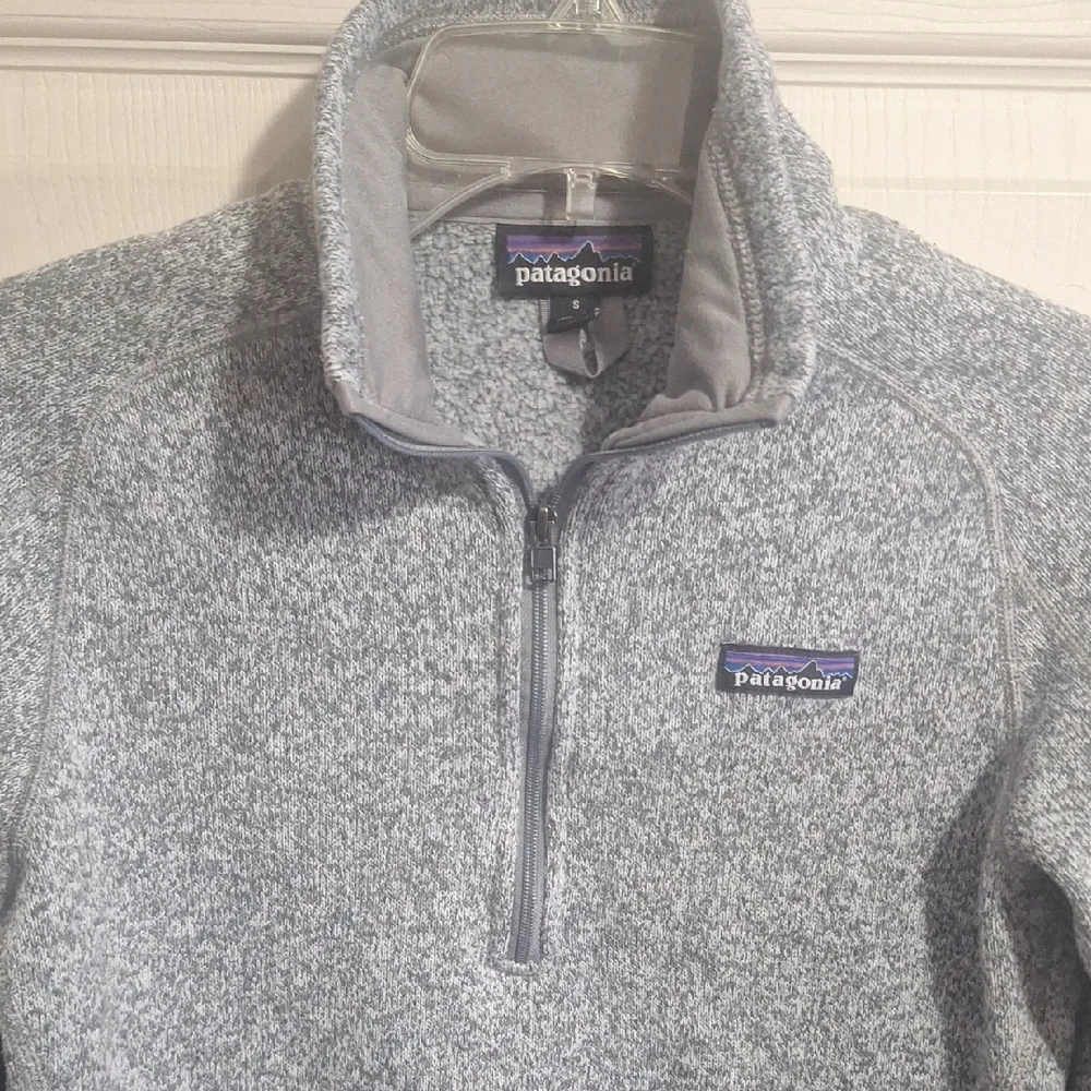 Patagonia Heathered Gray Half Zip Pullover Jacket Sweater Sweatshirt-S
